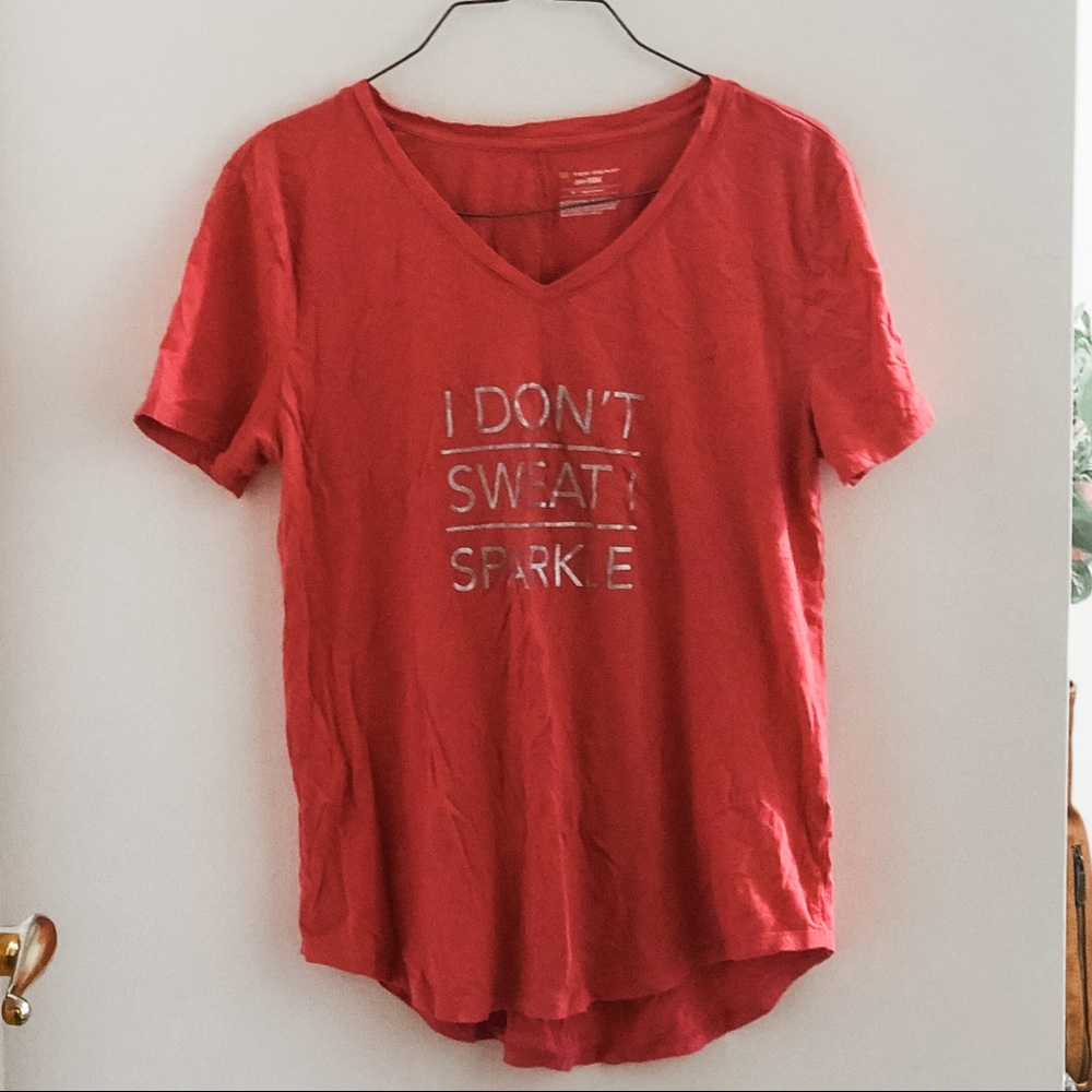 Workout Top: I Don’t Sweat I Sparkle